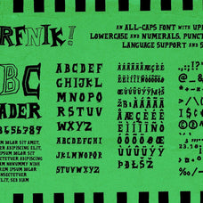 Surfnik - A Hand-Made Vintage Surf and Beatnik Font