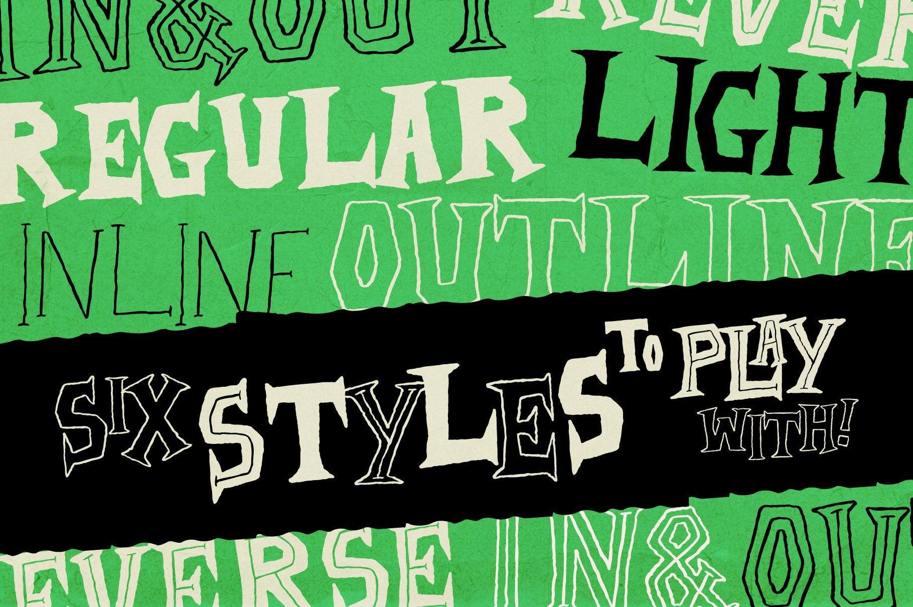 Surfnik - A Hand-Made Vintage Surf and Beatnik Font