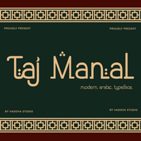 Taj Manal Modern Arabic Typeface Font