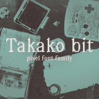 Takako bit - Pixel serif font family