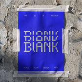 Taped Grungy Wall Poster Mockup