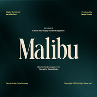 TBJ Malibu Condensed Display Font