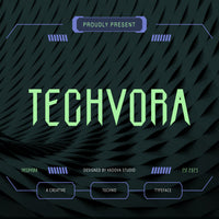 Techvora Creative Techno Typeface Font