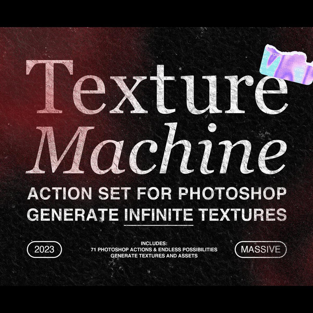 TEXTURE MACHINE - 71 Texture Generating Actions for Photoshop by ...