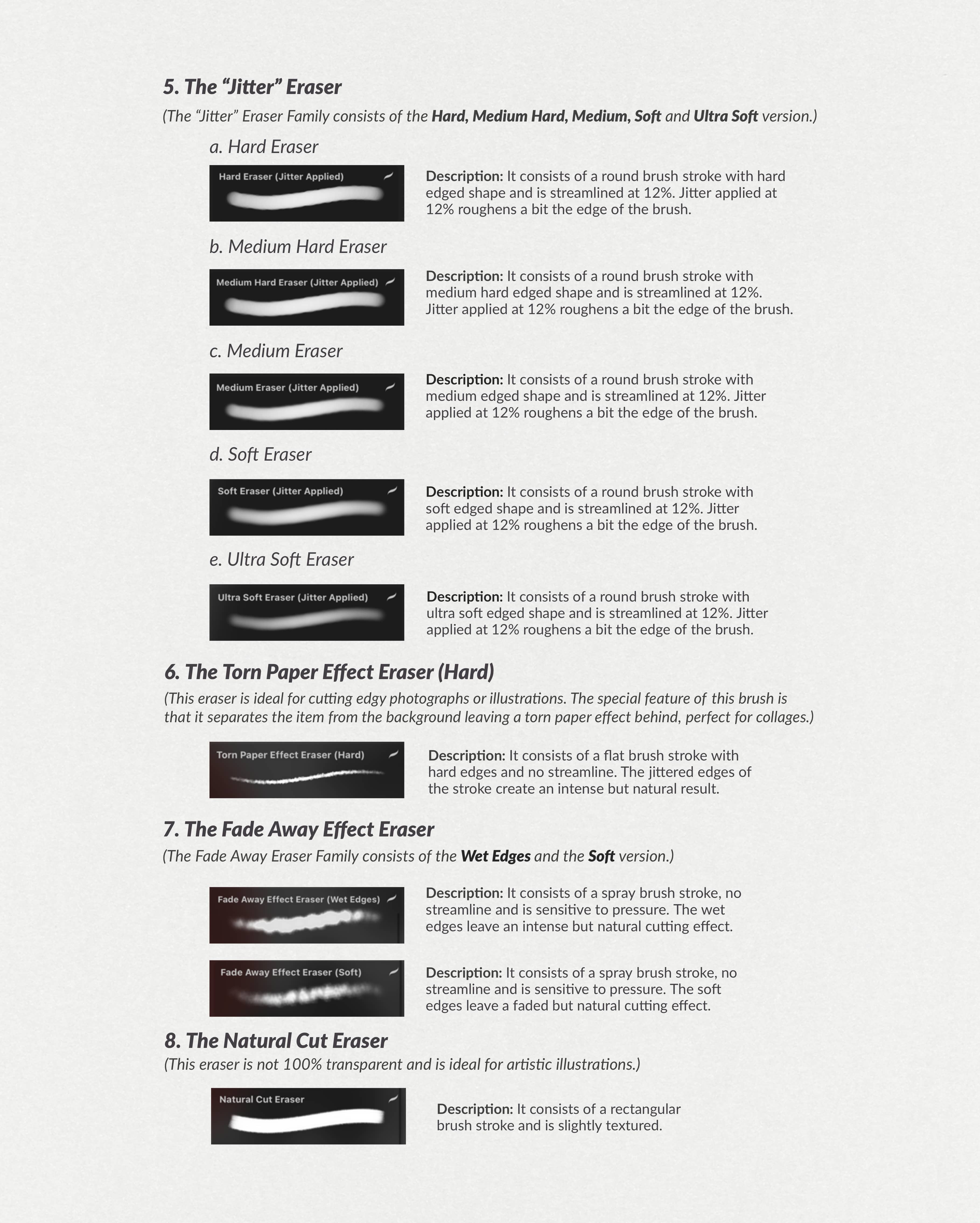 The Collage Eraser Procreate Brushes