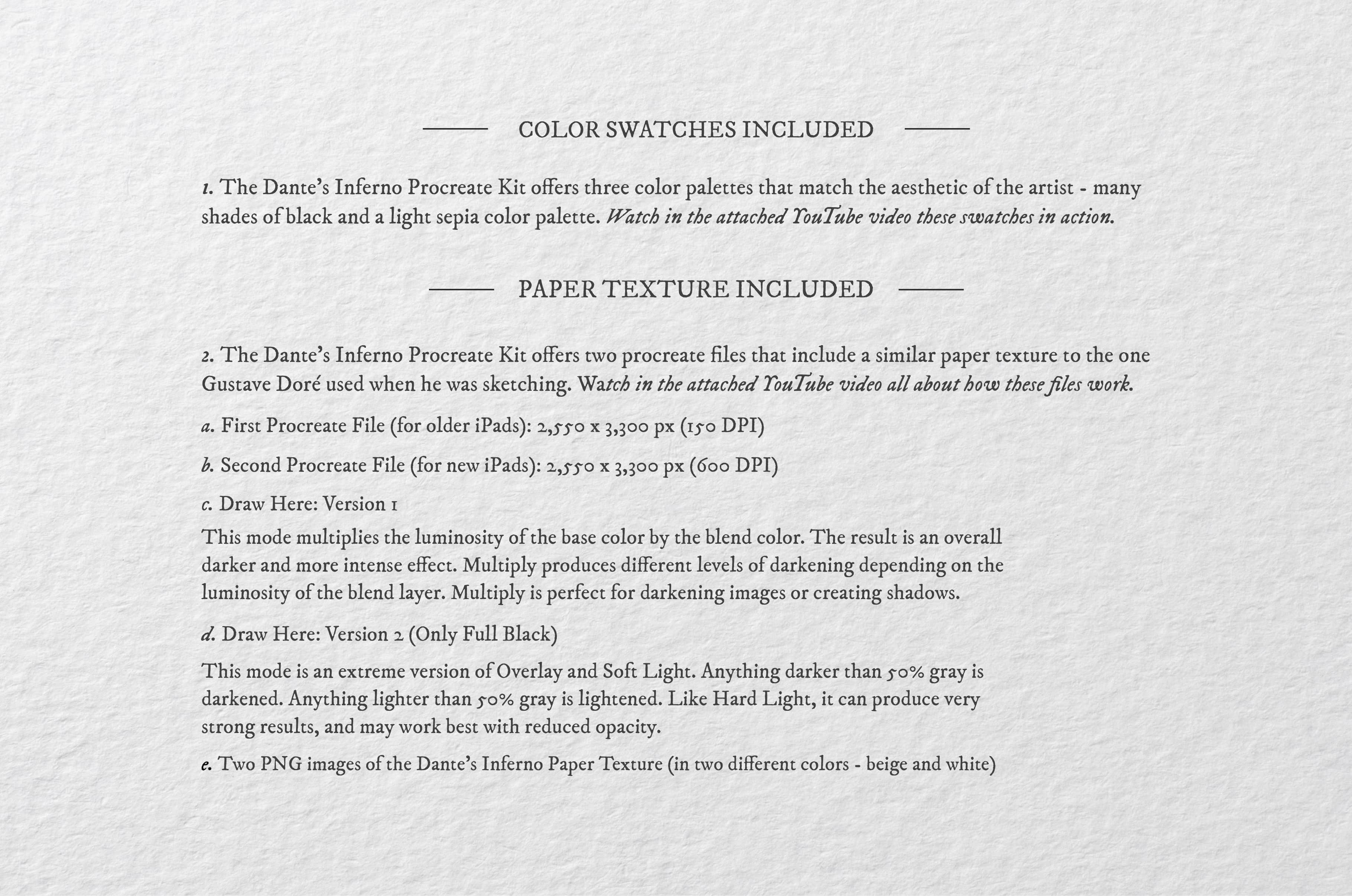 The Dante's Inferno Procreate Kit