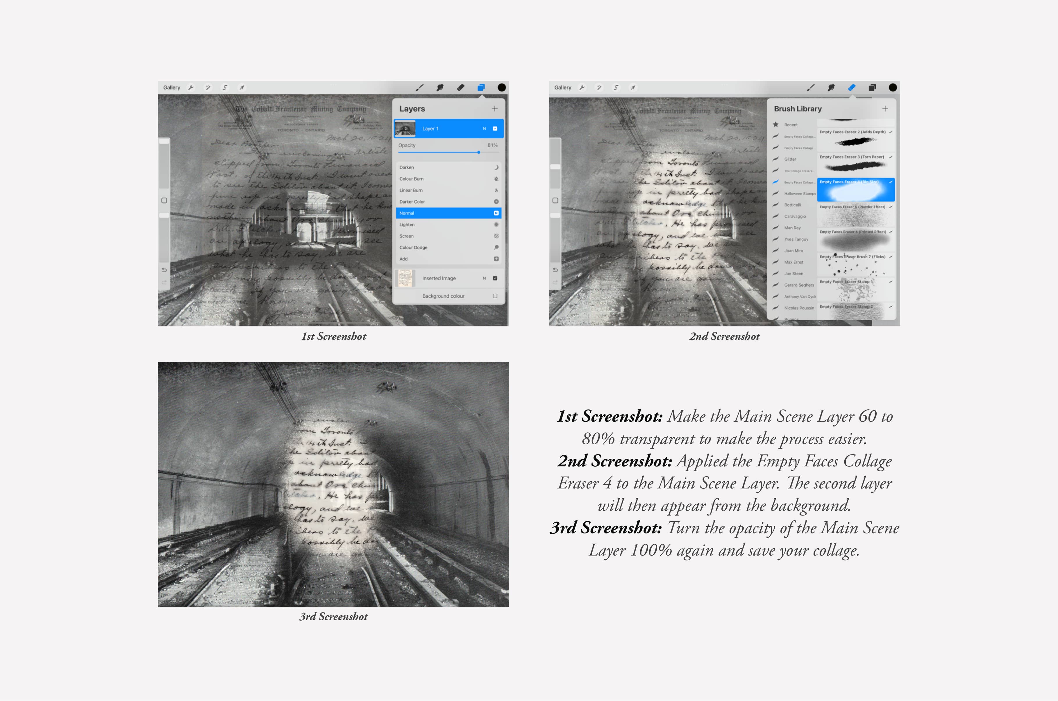 The Empty Faces Collage Creator & Procreate Erasers