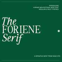 The Foriene Serif Editorial Font
