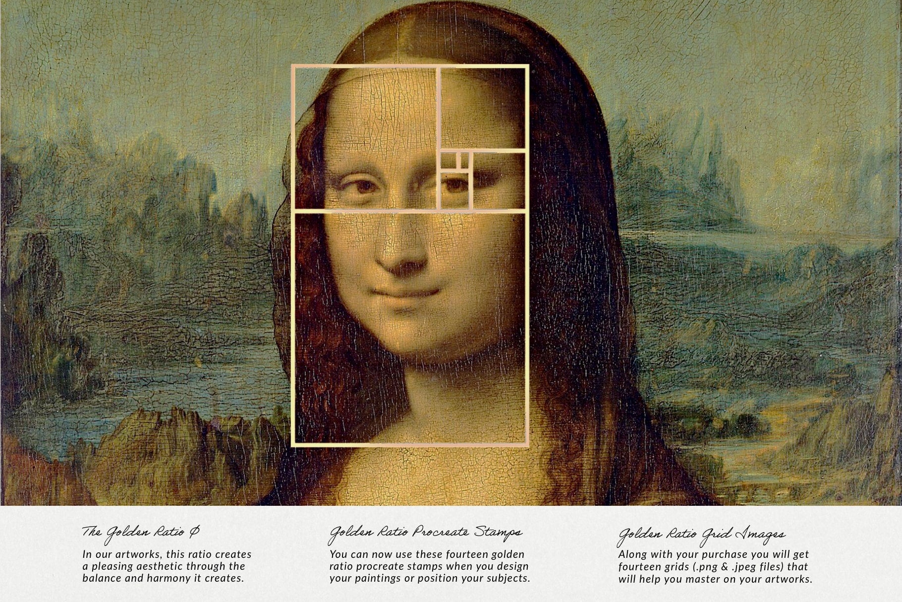 The Golden Ratio Phi Procreate Kit