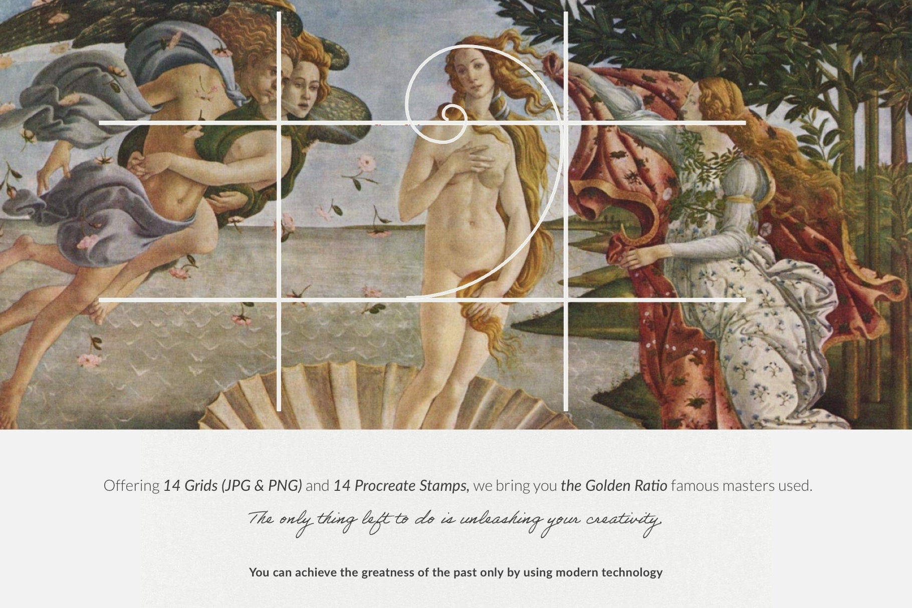 The Golden Ratio Phi Procreate Kit