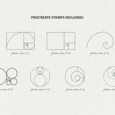 The Golden Ratio Phi Procreate Kit