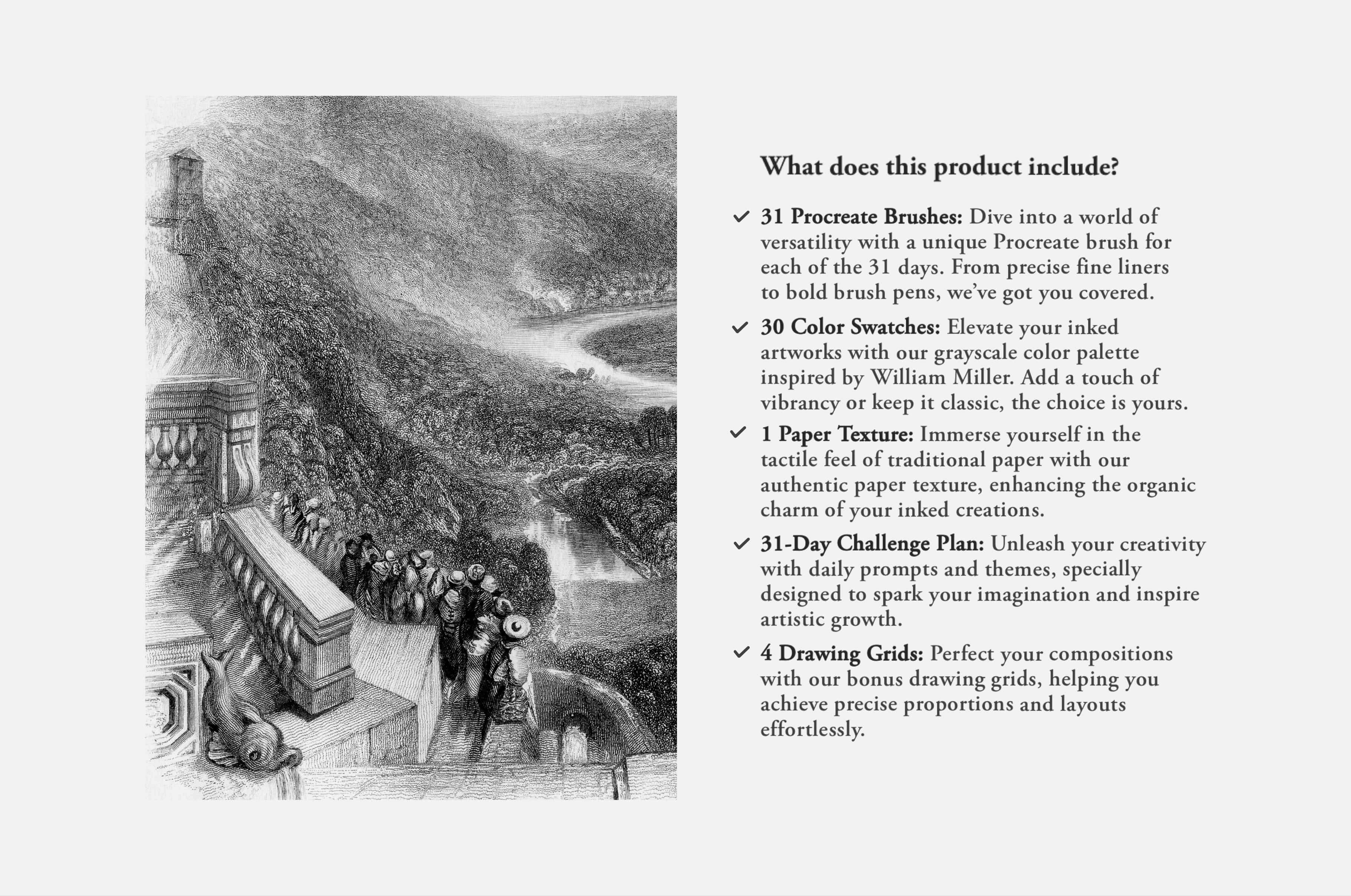 The Inktober Challenge Procreate Kit (2023)