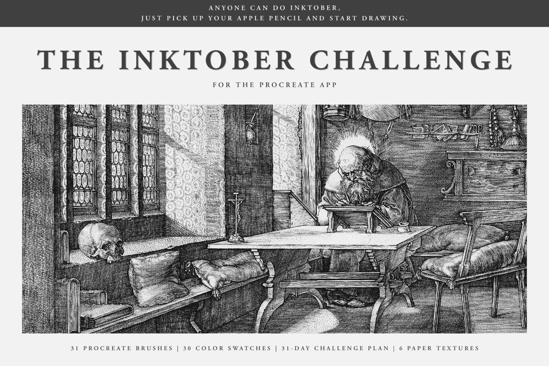 The Inktober Challenge Procreate Kit