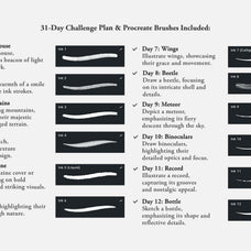 The Inktober Challenge Procreate Kit