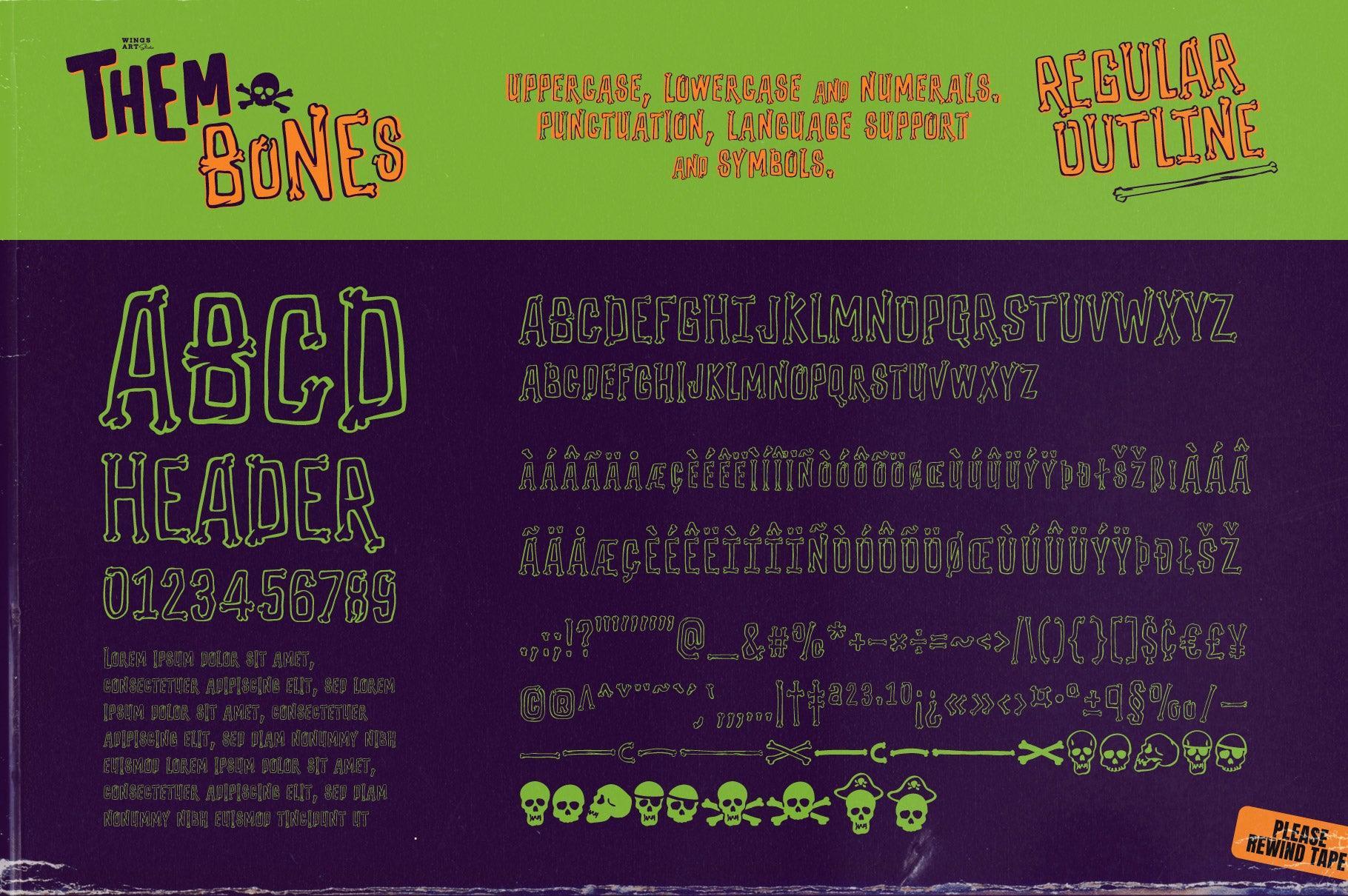 Them Bones: A Spooky Novelty Font