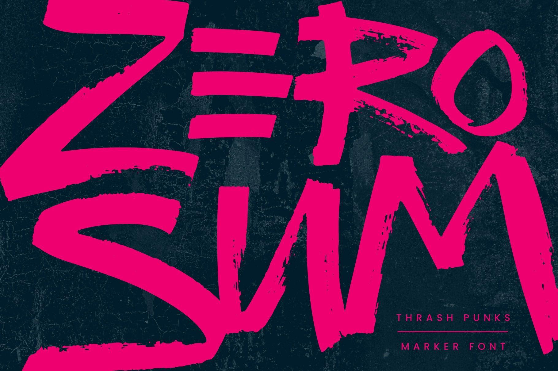 Thrash Punks: Chunky Marker Font