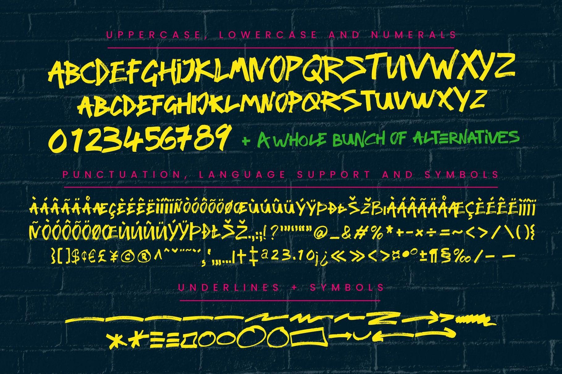 Thrash Punks: Chunky Marker Font