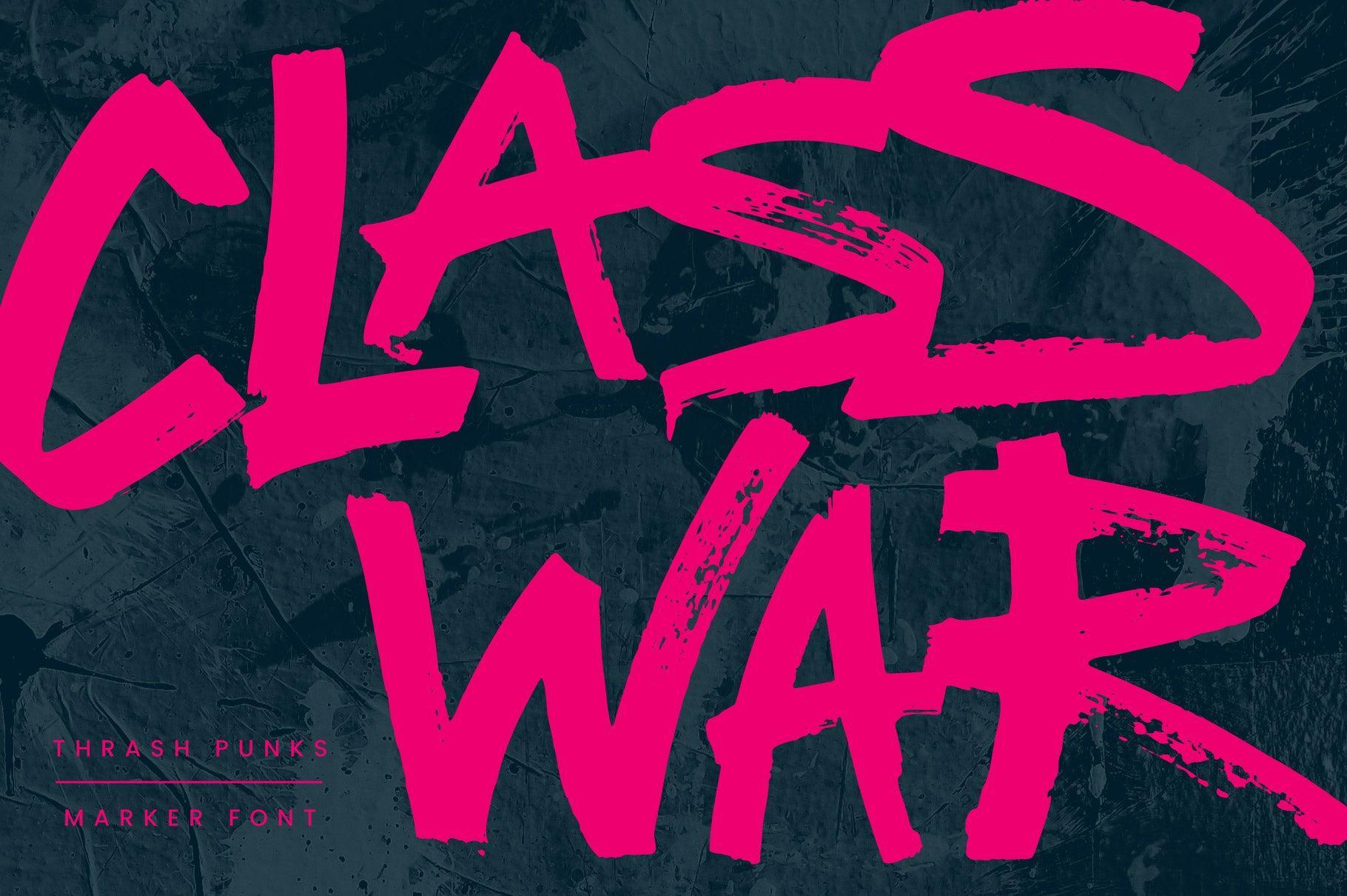 Thrash Punks: Chunky Marker Font