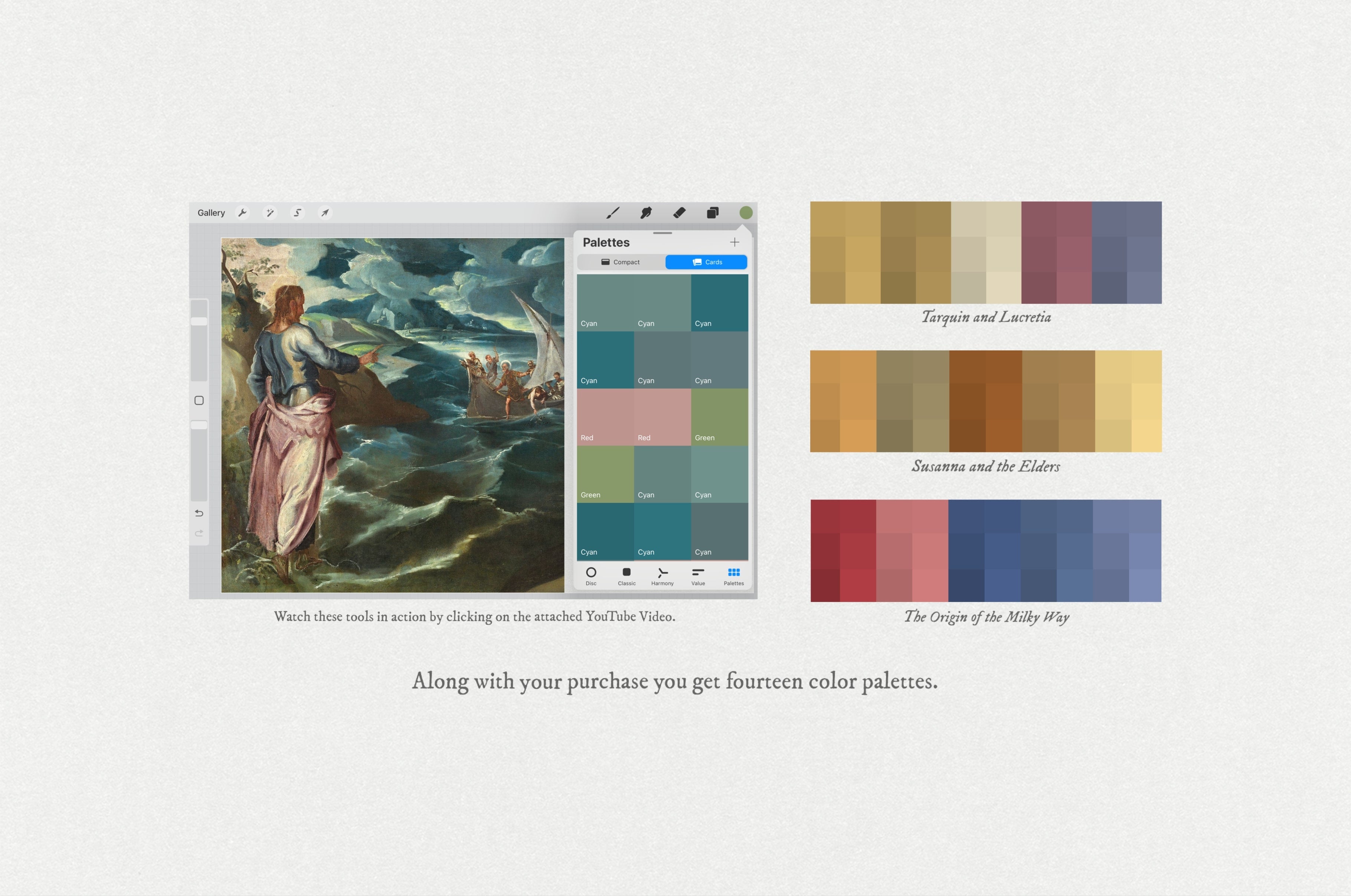 Tintoretto Procreate Brushes & Color Palettes