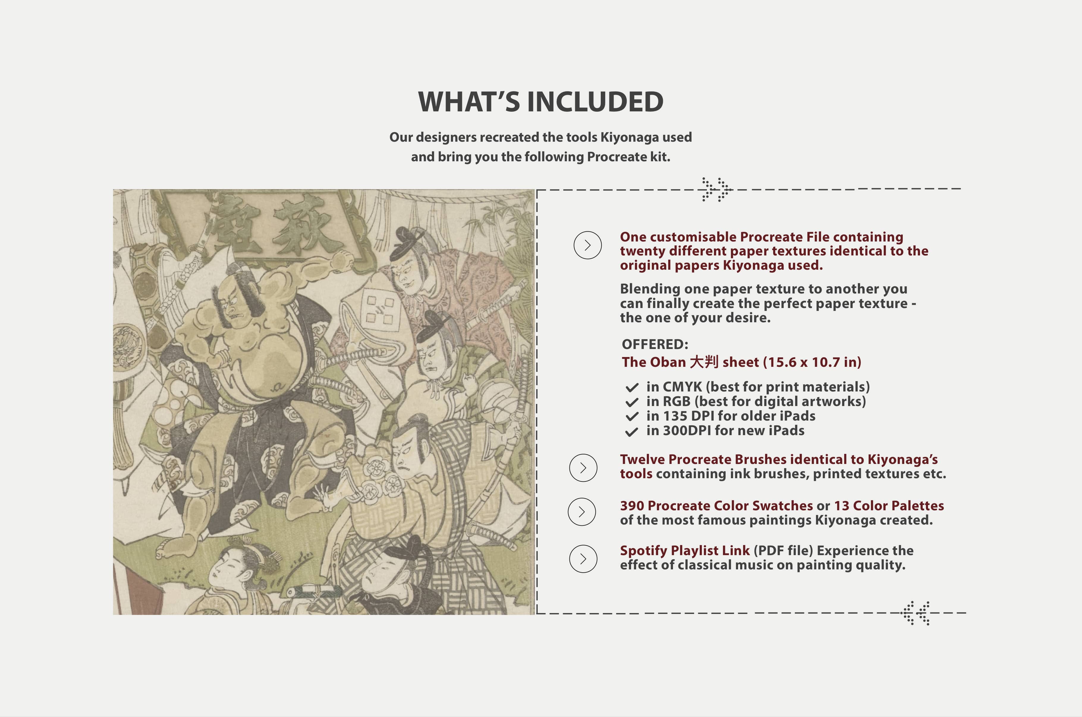 Torii Kiyonaga Procreate Kit