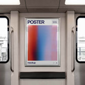 Transit Train Poster Mockup