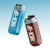 Transparent Slim Can Mockup