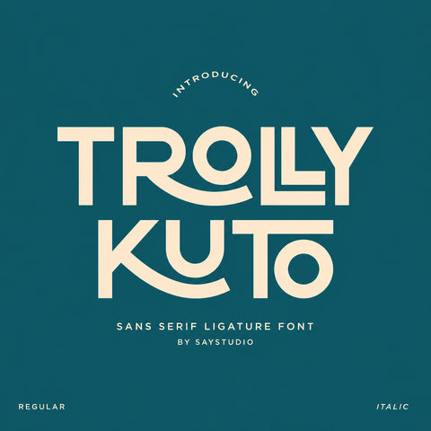 Trolly Kuto - Modern Ligature Sans Serif Font