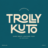 Trolly Kuto - Modern Ligature Sans Serif Font