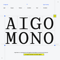 TRT Aigo Mono - Monospace Serif Typeface