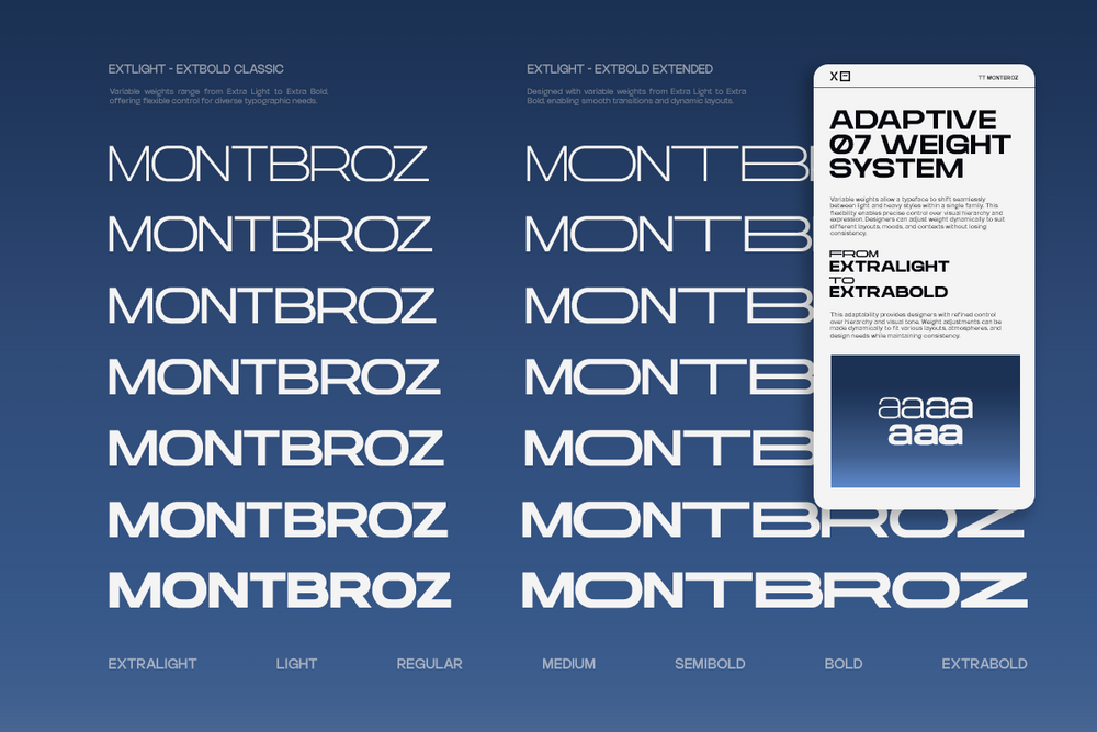 TRT Mont Broz — Bold Modern Sans Display Typeface by True Type Lab