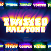 Twisted Halftone Text Effects
