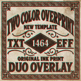 Two Color Overprint Text Effect
