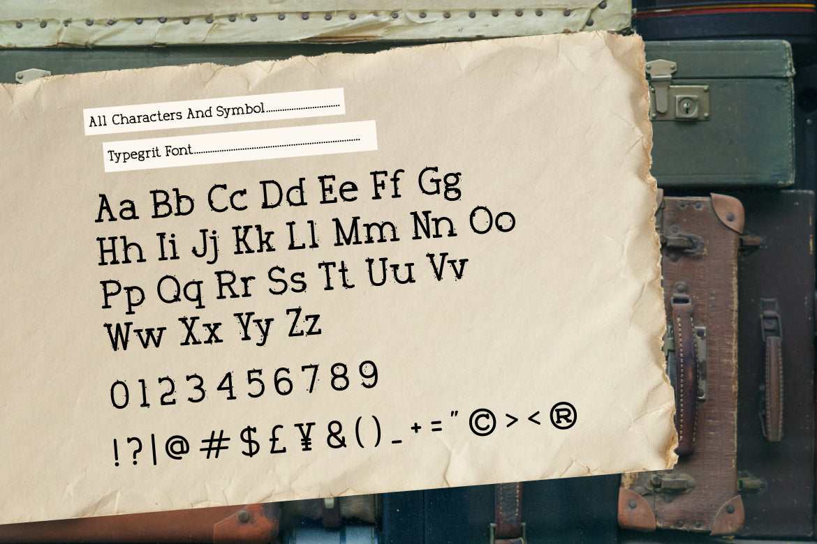 Typegrit Rustic Typewriter Font by Vadova Studio, preview 2