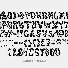 Umidus font - Trippy Liquid Font