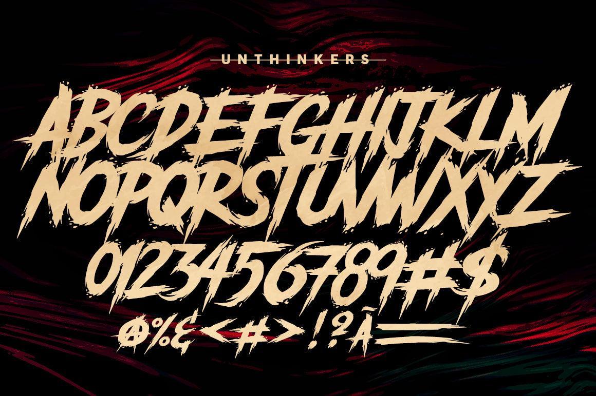 Unthinkers - Modern Horror Font