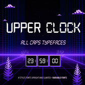 Upper Clock Digital Font