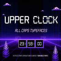 Upper Clock Digital Font