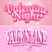 Valentine Glossy Pink Text Effect Bundle