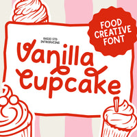 Vanilla Cupcake Food Creative Font