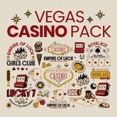 Vegas Casino Stickers and Badges Pack