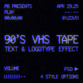 VHS Tape Text & Logo Effect