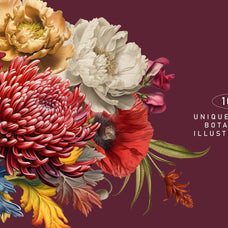 Vintage Book Of Flowers Clipart