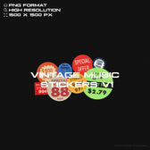 Vintage Music Stickers V1