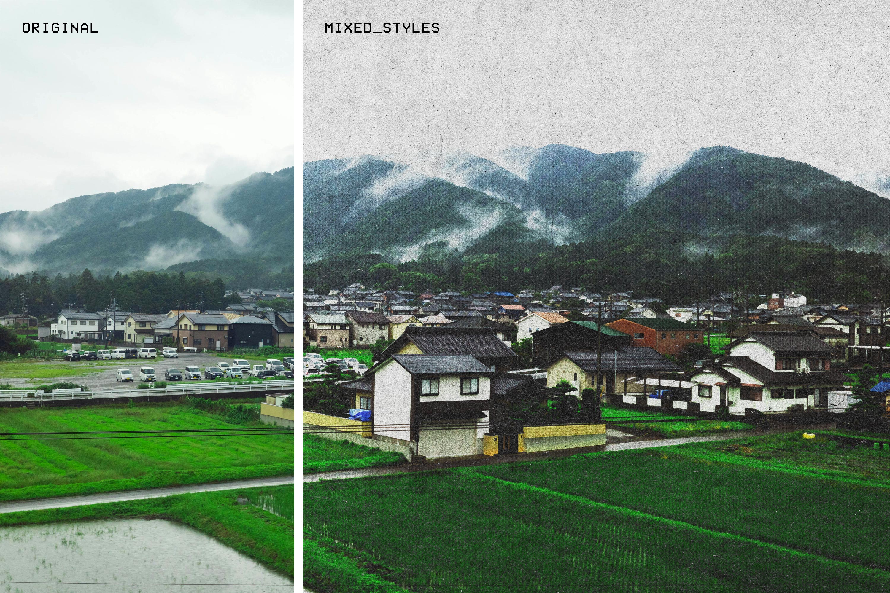 Vintage Postcard Press Effect