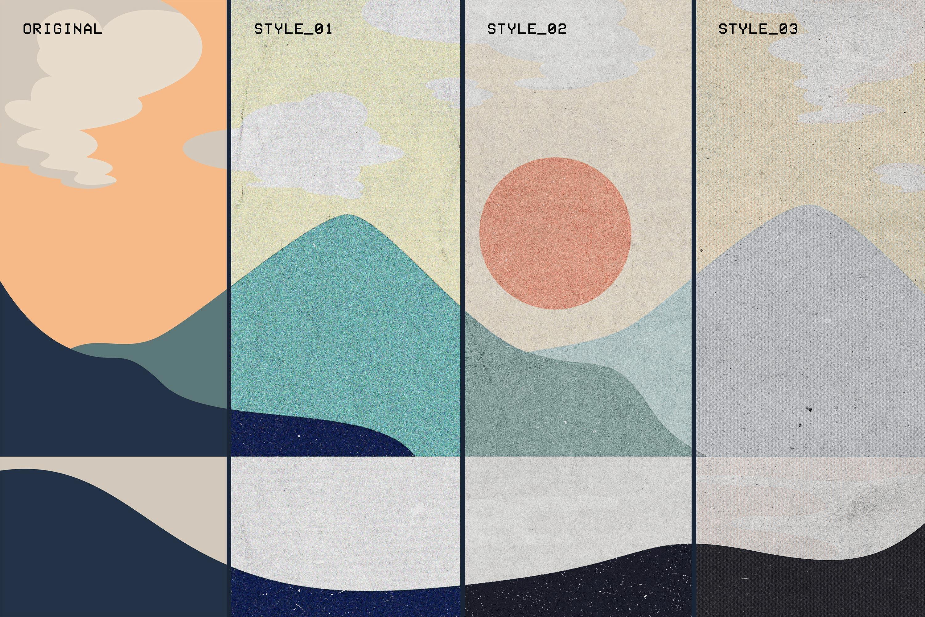 Vintage Postcard Press Effect