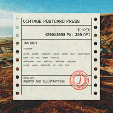 Vintage Postcard Press Effect