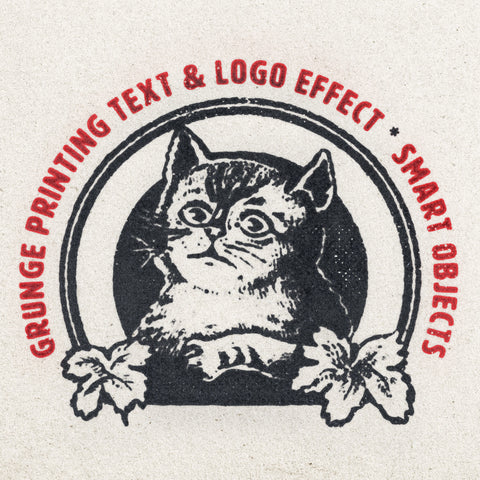 Vintage Print Text Effect