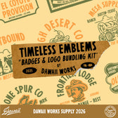 Vintage Western Badge & Logo Bundle