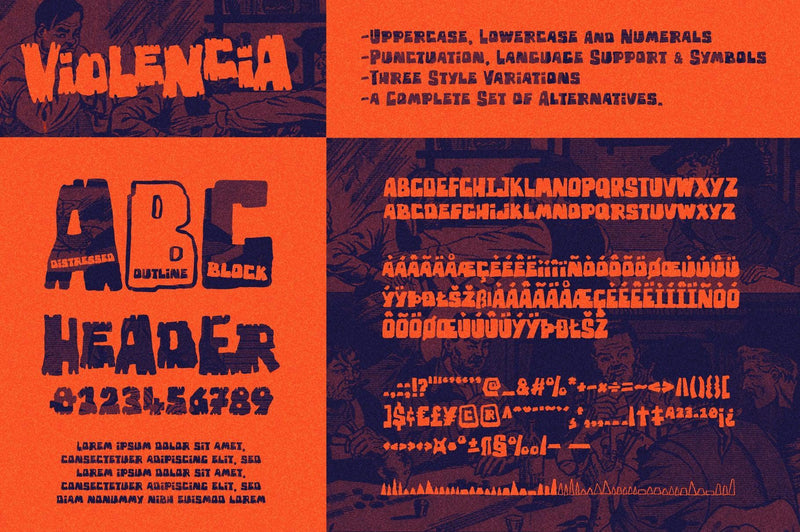 Violencia - An Illustrated Wild West Font