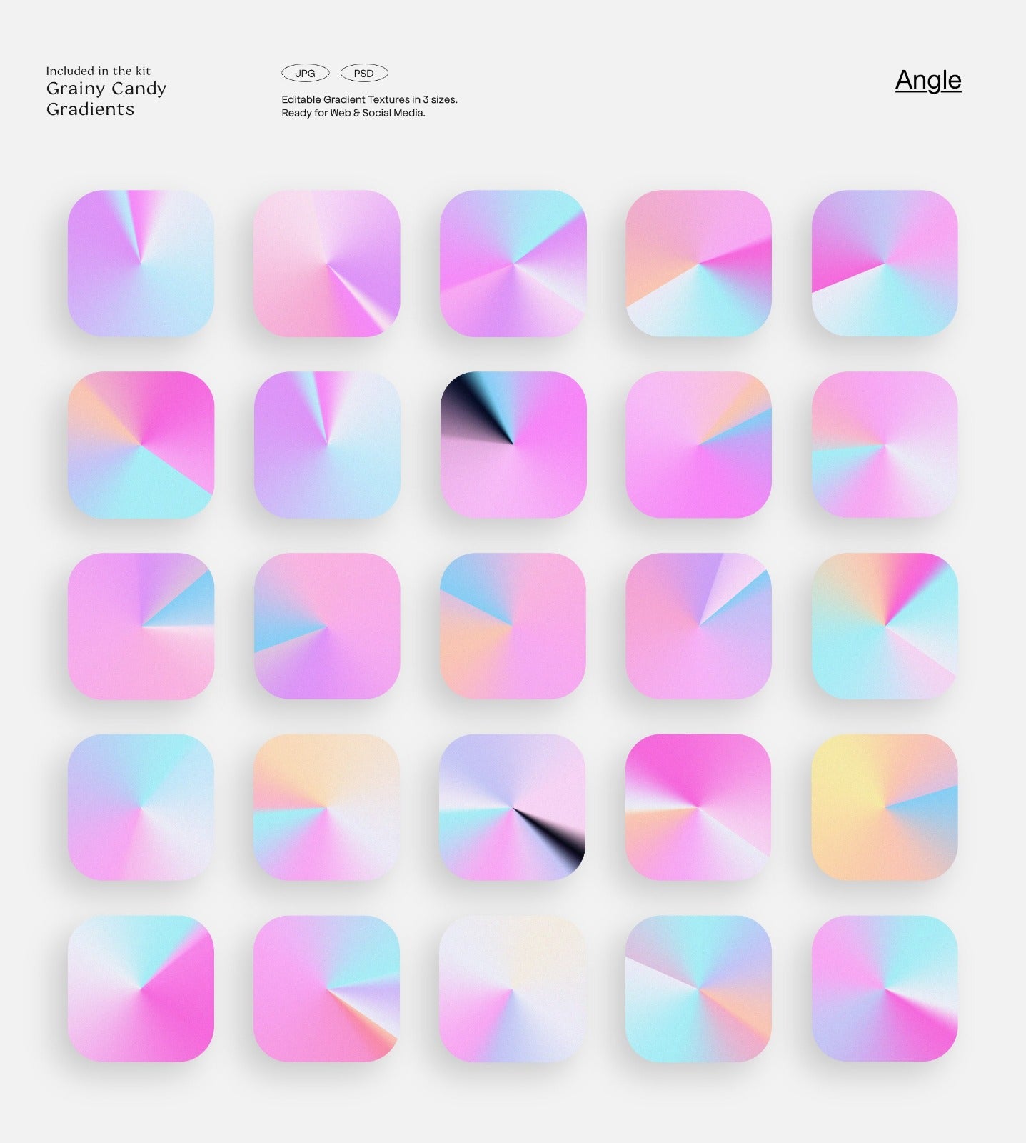 LA Candy Gradients & Shapes Bundle